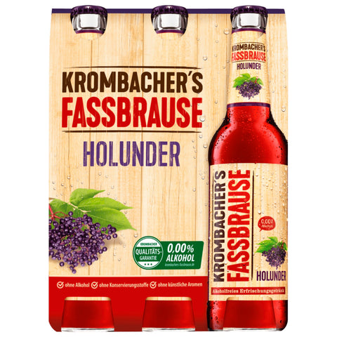 Krombacher's Fassbrause Holunder 6x0,33l