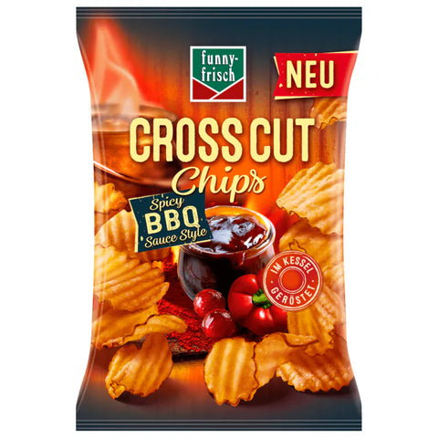 Funny-frisch Kessel Chips Cross Cut Spicy BBQ Sauce Style 120g