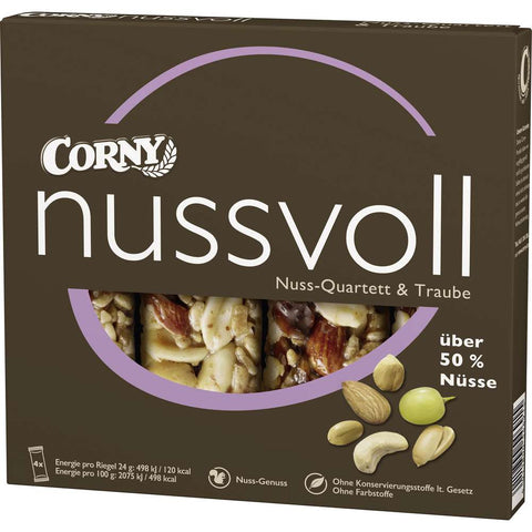 Corny Nussvoll Nuss&Traube 4x24g