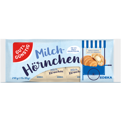 (MHD 21.05.) G&G Mini-Hörnchen mit Milchcreme 240 g