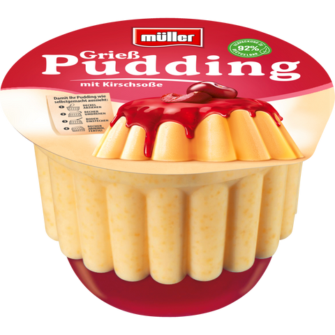 Müller Grießpudding mit Kirsch-Soße 450g