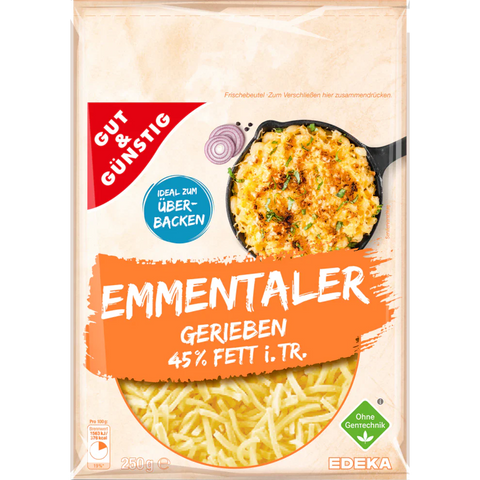 (MHD 22.11.) G&G Emmentaler 45% gerieben 250g