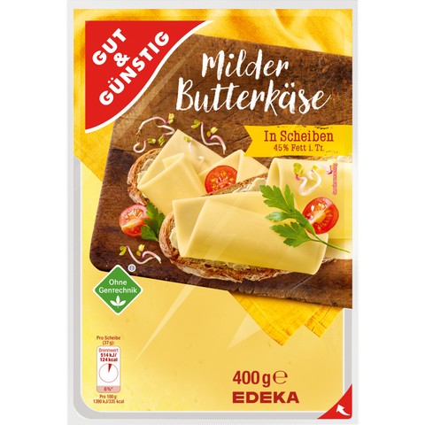 G&G Butterkäse Scheiben ohne Gentechnik 400g