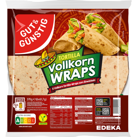 EDEKA Tortilla Wraps Vollkorn 370g