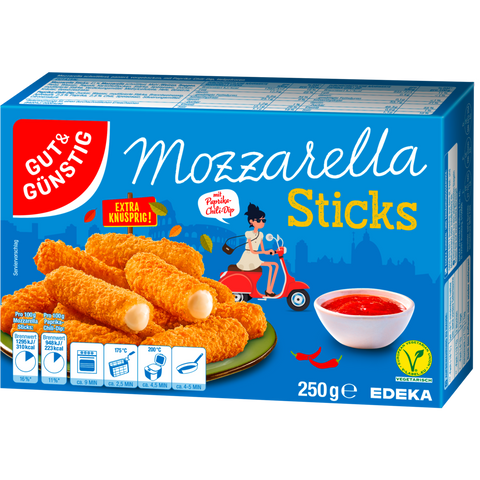 G&G Mozzarella Sticks mit Dip 250g