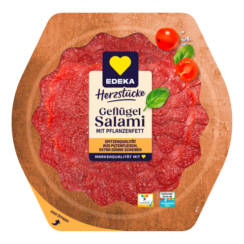 Edeka Geflügelsalami Teller 80g