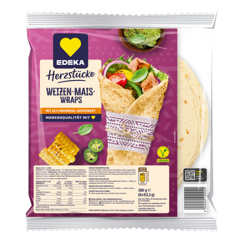 EDEKA Tortilla Mais Wraps 380g