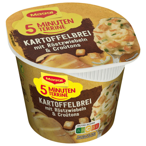 Maggi 5 Minuten Terrine Kartoffelbrei mit Röstzwiebeln & Croutons 56g