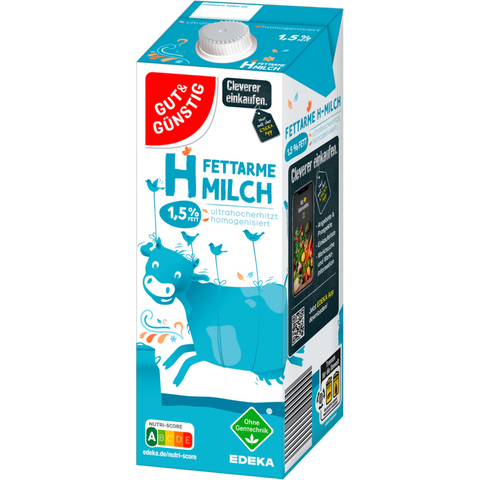 G&G H-Milch 1,5% ohne Gentechnik 1l