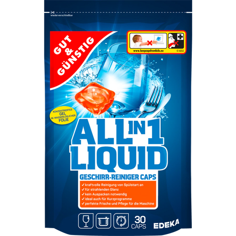 All-in-1 Liquid Geschirr-Reiniger Caps