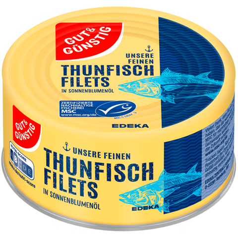 G&G Thunfischfilets in Sonnenblumenöl 195g