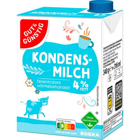 G&G Kondensmilch 4% m. Schraubv o. Gent. 340g