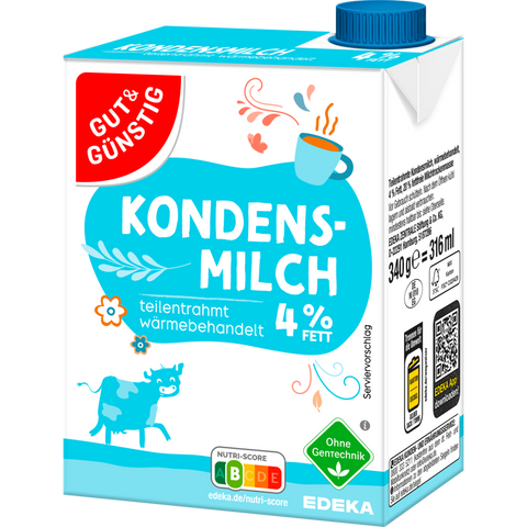 G&G Kondensmilch 4% ohne Gentechnik 340g