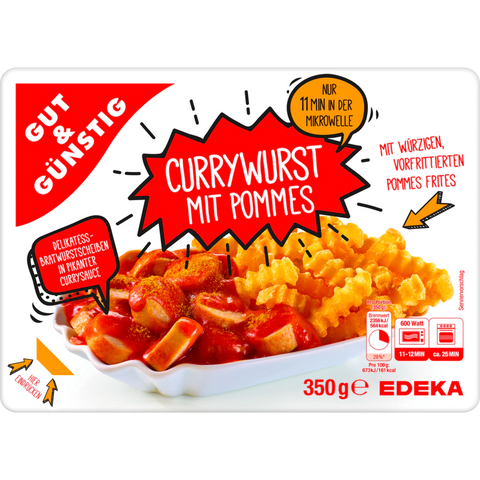 G&G Currywurst mit Pommes 350g